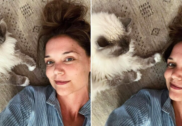 Katie Holmes Debuts New Ragdoll Cat With Rare Candid Selfie