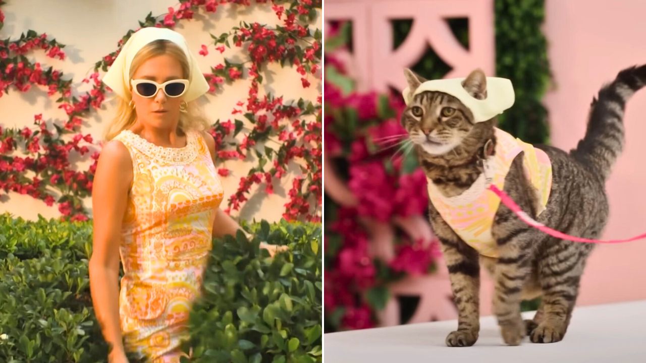Kristen Wiig Kaia Gerber and Josh Lucas Judge a Palm Royale Cat Fashion Show 