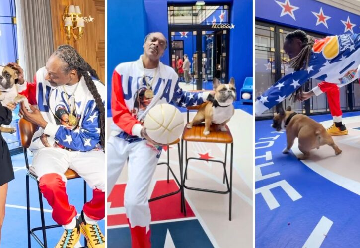 Snoop Dogg Plays Basketball With a Frenchie for the Paris Olympics