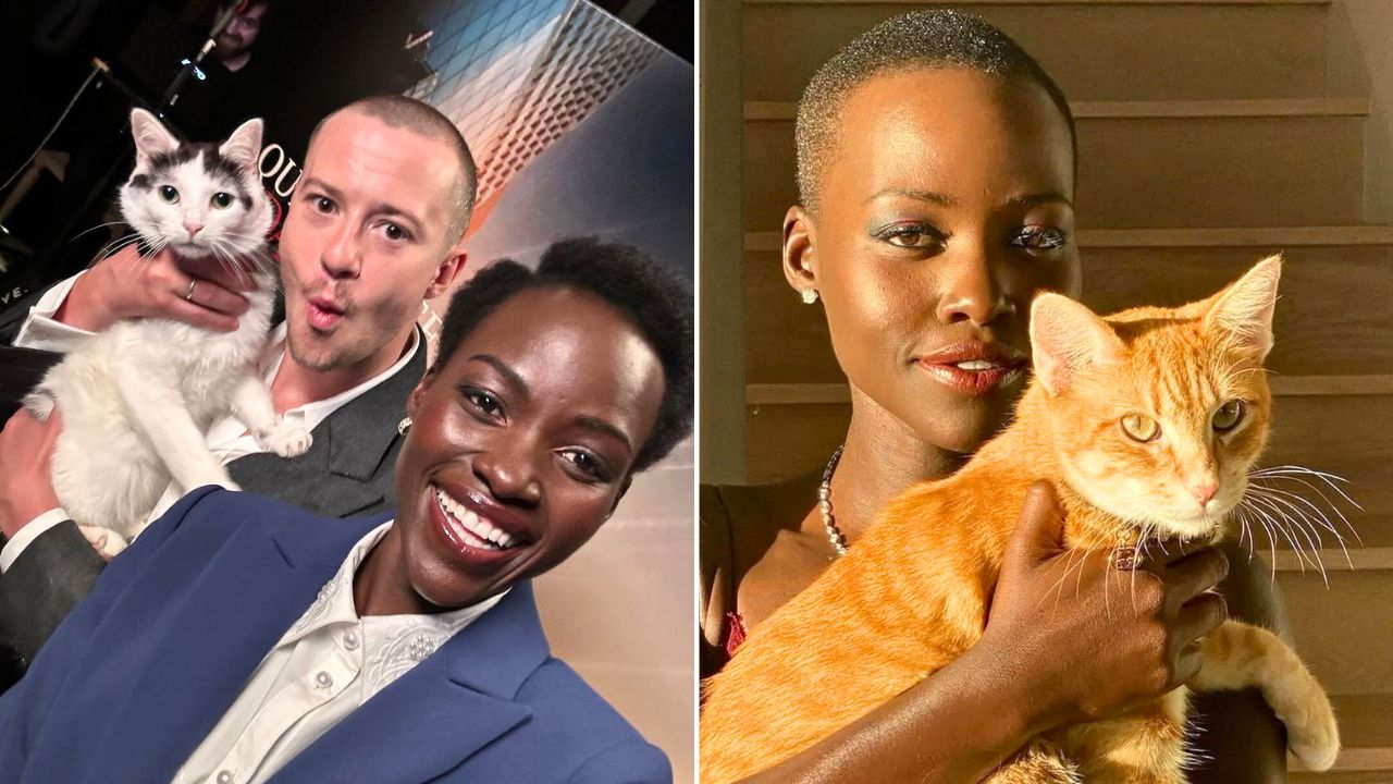 Lupita Nyong’O and Her Rescue Kitty Take on The Quiet Place Cat Challenge