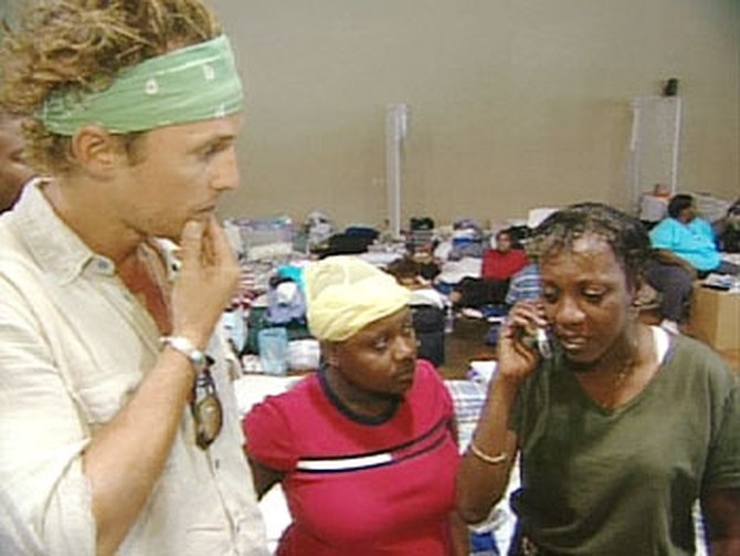 Matthew McConaughey helping Hurricane Katrina survivors