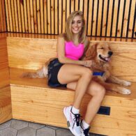 Morena Beltran's pet Golden Retriever