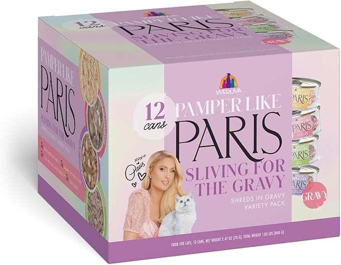 Paris Hilton cat food by Weruva