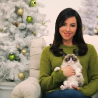 Aubrey Plaza's pet Grumpy Cat