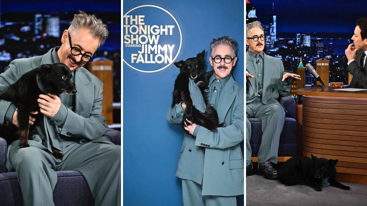 Alan Cumming’s Rescue Dog Lala Steals the Show on The Tonight Show