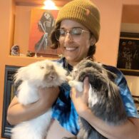 Alicia Sixtos' pet Merlin and Yda