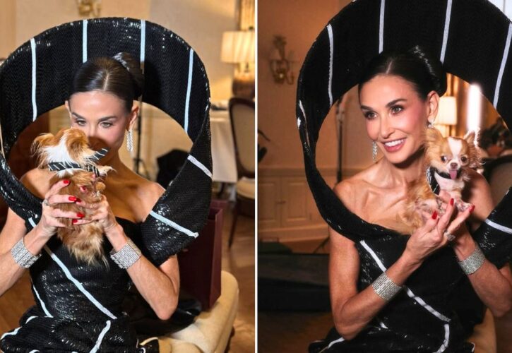 Demi Moore and Her Tiny Pup Pilaf Stunned in Matching Met Gala Looks
