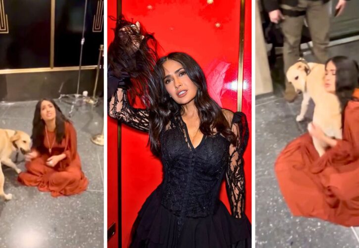 Salma Hayek Makes Time for a Furry Fan Before her Today Show Interview