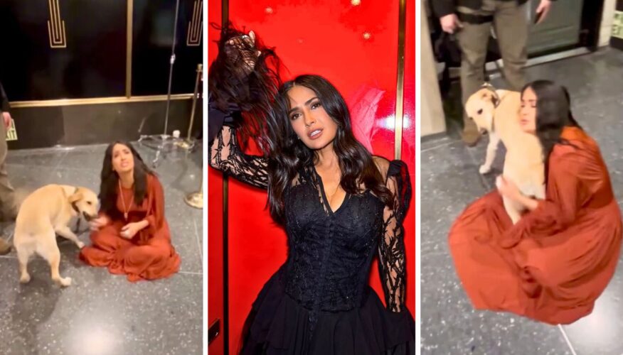 Salma Hayek Makes Time for a Furry Fan Before her Today Show Interview